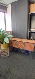 Industrieel Dressoir Hout & Metaal H75 X D30,5X L120, Ophalen
