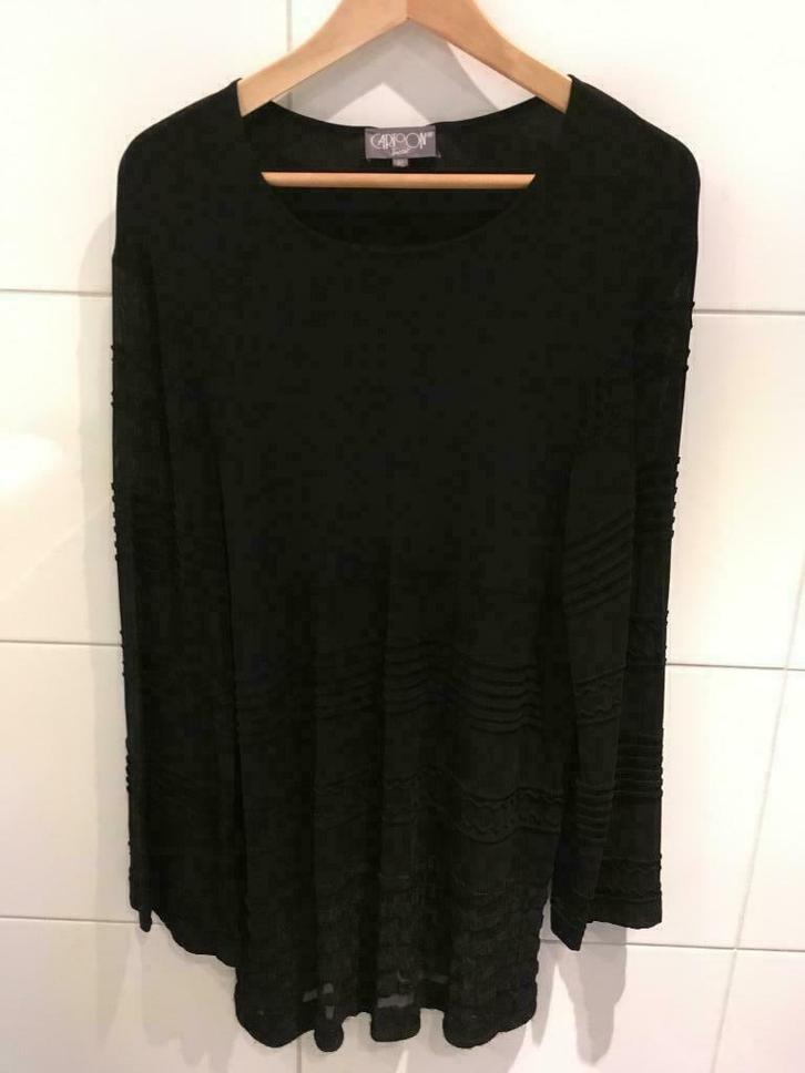 Tuniek van Cartoon mt XL!, Kleding | Dames, Blouses en Tunieken, Zo goed als nieuw, Maat 46/48 (XL) of groter, Zwart, Ophalen