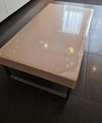 Witte Hoogglans Salontafel, Ophalen, Gebruikt, 100 tot 150 cm, 50 tot 100 cm