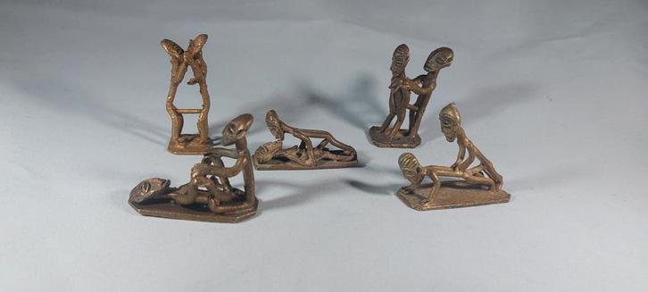 Bronzen Afrikaanse vruchtbaarheidsbeeldjes, Antiek en Kunst, Kunst | Niet-Westerse kunst, Ophalen of Verzenden