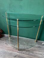 Sidetable van glas met goud, Ophalen, Geen, Geen, Geen