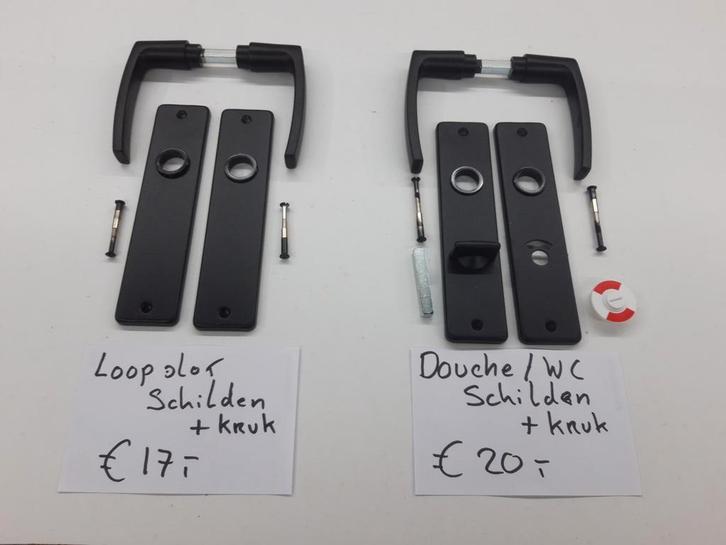 mat zwart deurkruk sets. + andere sets. 1200 serie, Doe-het-zelf en Verbouw, Hang- en Sluitwerk, Nieuw, Klink of Kruk, Ophalen of Verzenden