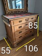 Vintage volledig Eiken houten commode, Ophalen, 25 tot 50 cm, Minder dan 100 cm