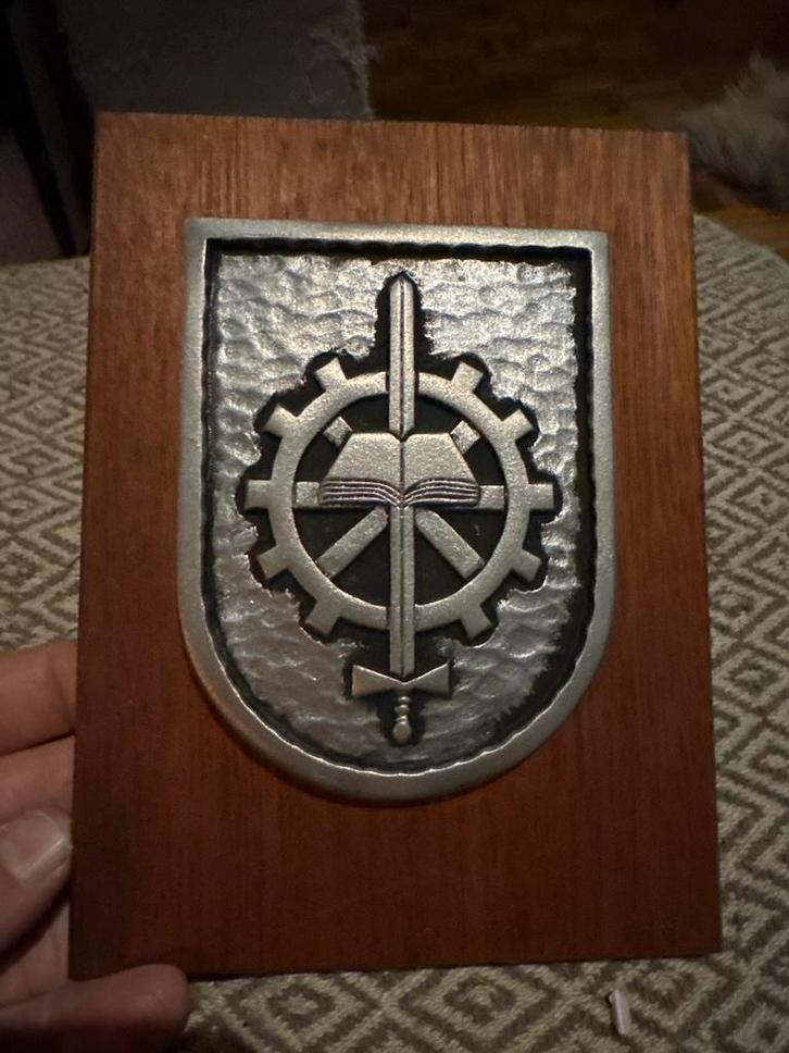 Plaquette Duitse NATO Logistiekschool 1996 -  Major-General, Verzamelen, Militaria | Algemeen, Overige soorten, Overige typen