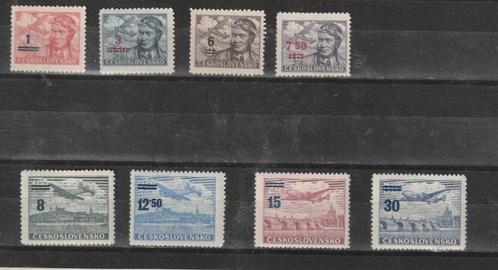 Ceskoslovensko nr. 586/593 Vliegtuigen, Postzegels en Munten, Postzegels | Europa | Overig, Postfris, Overige landen, Verzenden