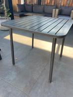 Metalen tuintafel met demontabele poten., Tuin en Terras, Tuintafels, Ophalen of Verzenden, Gebruikt, Rechthoekig