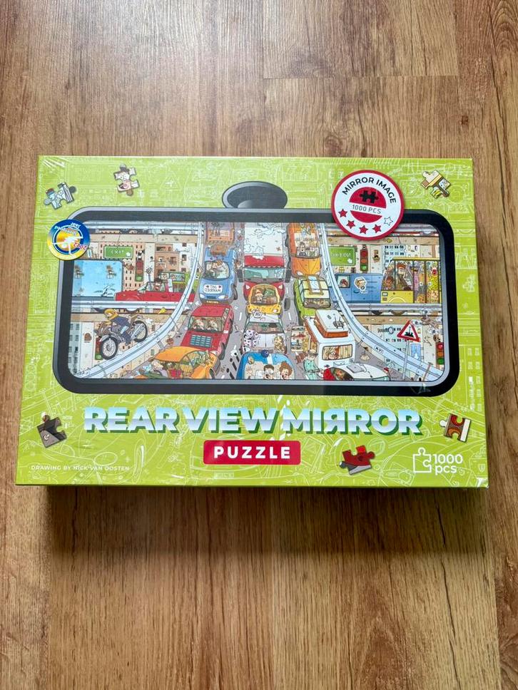 Nieuwe Rear View Mirror Puzzel 1000pcs, Hobby en Vrije tijd, Denksport en Puzzels, Nieuw, Legpuzzel, 500 t/m 1500 stukjes, Ophalen of Verzenden