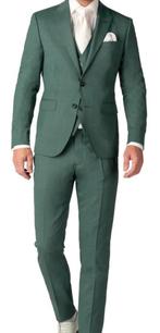 Mooi Groen Heren trouwpak, Ophalen, Zo goed als nieuw, Overige kleuren, Trouwpak
