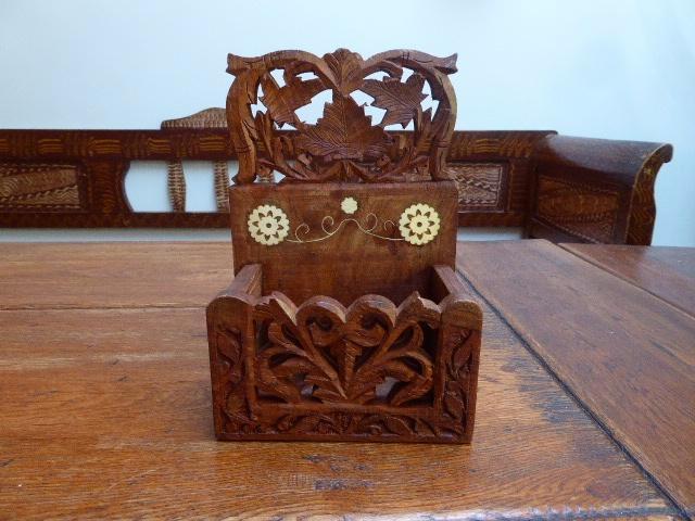 Vintage houten bakje, postbakje, Antiek en Kunst, Antiek | Woonaccessoires, Ophalen of Verzenden