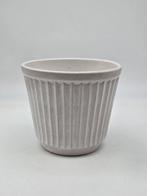 Witte Bloempot Plantenpot - Vintage, Gebruikt, Rond, Binnen, Ophalen of Verzenden