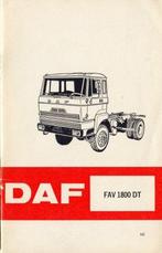 Daf FAV 1800 DT instructieboekje, Ophalen of Verzenden