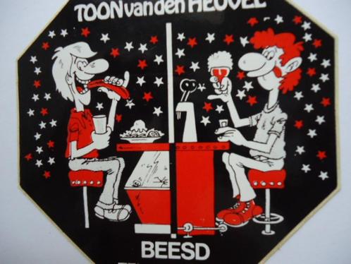 sticker oud Beesd strip snack cafe bier Toon vd Heuvel bar, Verzamelen, Stickers, Zo goed als nieuw, Bedrijf of Vereniging, Verzenden