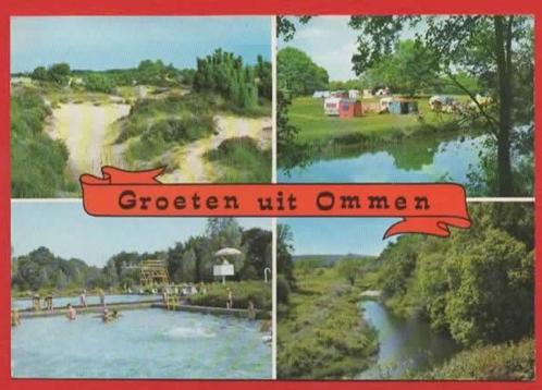 Ommen - 4-luik - o.a. Zwembad en Camping - 1976 (pst.Almelo), Verzamelen, Ansichtkaarten | Nederland, Gelopen, Overijssel, 1960 tot 1980