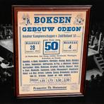 Authentieke boks poster, boks affiche van wedstrijden 1952👊, Ophalen, Gebruikt, Overige, .