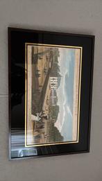 Oud plaat in zwarte lijst, Antiek en Kunst, Kunst | Schilderijen | Klassiek, Ophalen