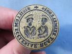 Stempel met familie wapen gravering in brons – 19e eeuw, Ophalen of Verzenden, Brons