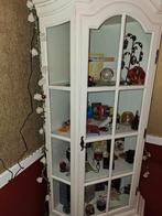 Brocante vitrinekast wit, Huis en Inrichting, Kasten | Vitrinekasten, Ophalen, Gebruikt, 50 tot 100 cm, 150 tot 200 cm