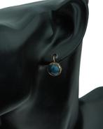 Blauwe edelsteen 14k gouden haak oorbellen dames vintage, Sieraden, Tassen en Uiterlijk, Oorbellen, Hangers, Voordeelsieraden