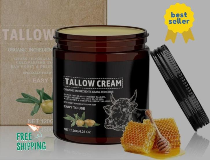 Tallow cream olijfolie, honing, bijenwax huidverzorging, Sieraden, Tassen en Uiterlijk, Uiterlijk | Gezichtsverzorging, Nieuw