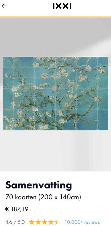 Zeer grote IXXI 200 cm x 140 cm Vincent van Gogh beschikbaar voor biedingen