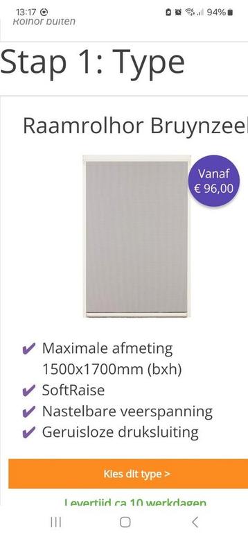 Bruynzeel Raam rolhor nieuw beschikbaar voor biedingen
