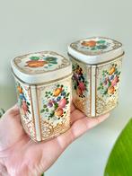 2 vintage mini bloemen blikjes, Verzamelen, Ophalen of Verzenden, Gebruikt