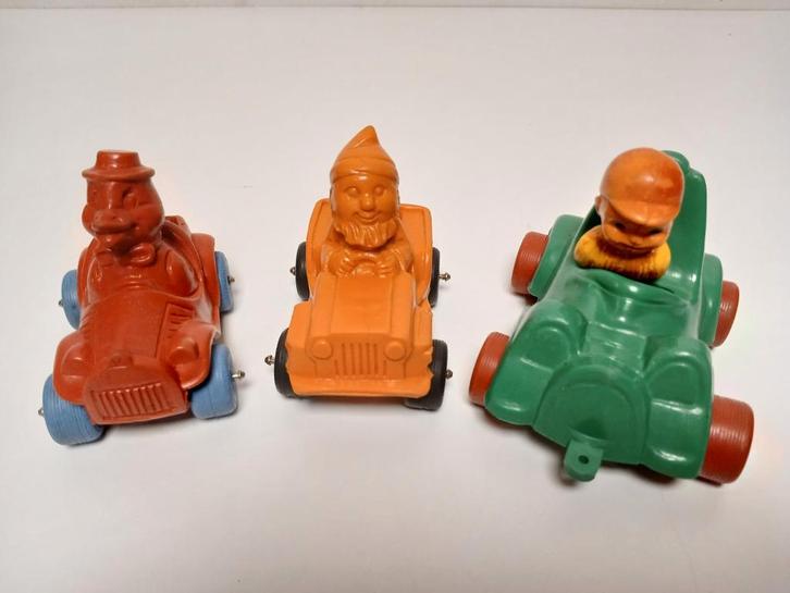 3 vintage vinyl autos kabouter, guus geluk en west germany, Verzamelen, Speelgoed, Zo goed als nieuw, Ophalen of Verzenden