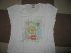 SALE zgan wit t-shirt van Setterlaine met print, mt 46, Verzenden, Setterlaine, Wit, Shirt of Top