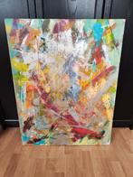 Handgeschilderd kleurrijk abstract schilderij 70x90cm, Ophalen