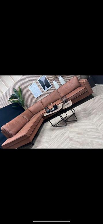 ZGAN Eco Lederen Hoekbank - Cognac - 290 x 215 beschikbaar voor biedingen