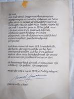 Ru van Rossem grafische offset prent De Stad, Verzenden
