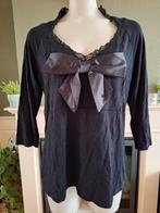 Yoek zwarte strik top in topstaat Mt 44 Gratis Verzenden !, Kleding | Dames, Yoek, Verzenden, Zwart, Maat 42/44 (L)
