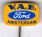 V.A.B. Ford Amsterdam blik auto speldje ( B_054 ), Verzamelen, Speldjes, Pins en Buttons, Verzenden, Zo goed als nieuw, Transport