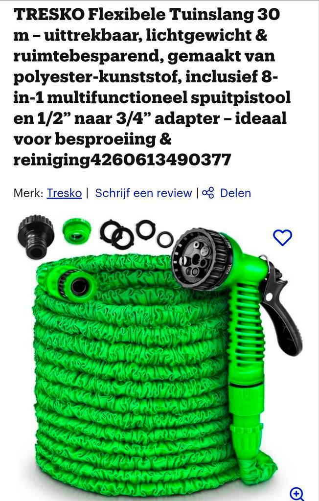 Flexibele Tuinslang 30m met Spuitpistool, Tuin en Terras, Tuinslangen, Nieuw, Tuinslang, Ophalen of Verzenden