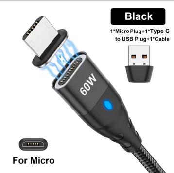 UKGO 3 IN 1 PD 60 W USB naar Type C Magnetische Kabel beschikbaar voor biedingen