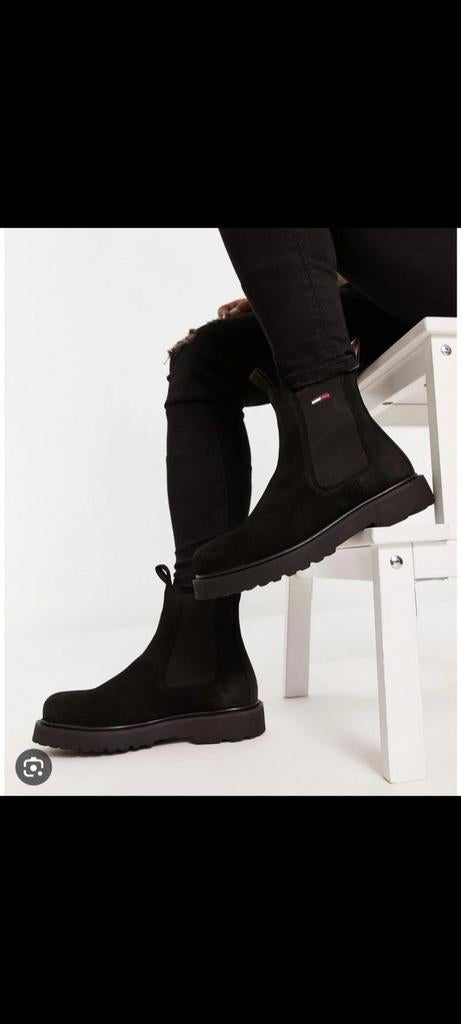 Zwarte Tommy Hilfiger Chelsea Boots - Maat 41, Zwart, Ophalen of Verzenden, Zo goed als nieuw, Boots
