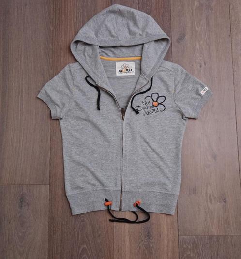 ZGAN: hoody/vestje korte mouwtjes zachtgrijs; mt 36/38; Guru, Kleding | Dames, Truien en Vesten, Zo goed als nieuw, Maat 36 (S)