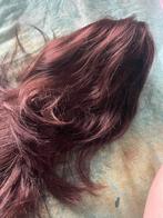 Pruik, wig, mensen haar, lace, donker bruin, Ophalen of Verzenden, Pruik of Haarverlenging