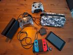 Nintendo Switch incl. accessoires, Spelcomputers en Games, Spelcomputers | Nintendo Switch, Ophalen, Gebruikt, Met 2 controllers