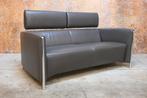 ZGAN! fraaie grijze leren Leolux Goncharov design bank, Leolux, Leolux, Design, 150 tot 200 cm