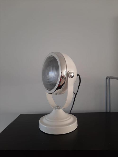 Spaceage 70's stijl lampje tafellamp chrome metaal, Huis en Inrichting, Lampen | Tafellampen, Gebruikt, Minder dan 50 cm, Metaal