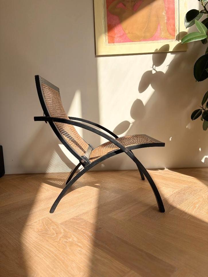 Folding Armchair VF2 - Gijs Bakker - Castelijn vouw fauteuil, Huis en Inrichting, Fauteuils, Gebruikt, Hout, 50 tot 75 cm, 75 tot 100 cm