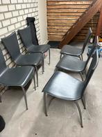 6 eetkamer stoelen antraciet kleur, Ophalen, Kunststof, Gebruikt, Grijs