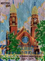 Borduurwerk, zijde, Koninginnekerk, Rotterdam, vintag, Hobby en Vrije tijd, Borduren en Borduurmachines, Ophalen