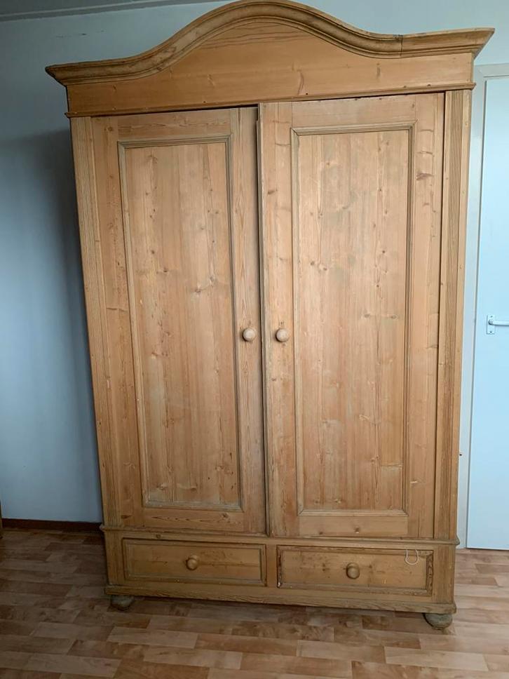 Antieke massief houten toogkast, Huis en Inrichting, Kasten | Kledingkasten, Ophalen
