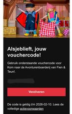 4 kaartjes avonturen boerderij molenwaard., Tickets en Kaartjes, Drie personen of meer, Overige soorten, Pretpark