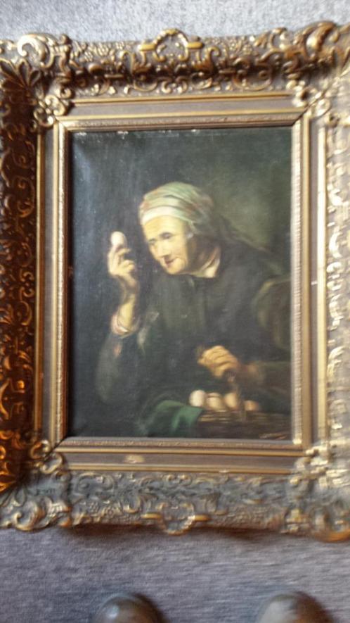 Eierverkoopster: navolger van Abraham Bloemaert (1566-1651), Antiek en Kunst, Kunst | Schilderijen | Klassiek, Ophalen of Verzenden