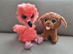 Beanie Boo’s Ty Frannie (flamingo) en Ty Maddie (hondje), Ophalen of Verzenden, Gebruikt, Hond