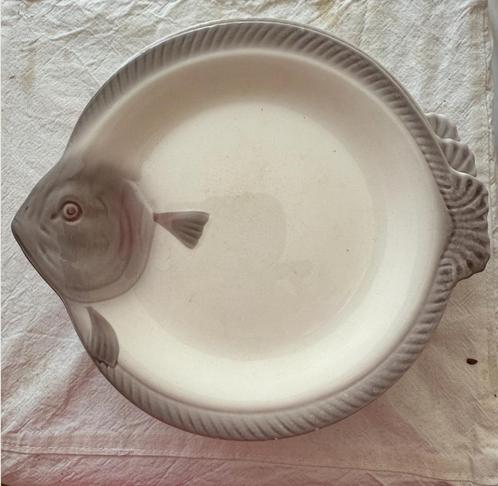 6x vintage visborden, Huis en Inrichting, Keuken | Servies, Gebruikt, Bord(en), Overige stijlen, Aardewerk, Ophalen