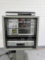 Akai stereo installatie in cube meubel kubus vintage, Ophalen, Zo goed als nieuw, Cassettedeck, Akai